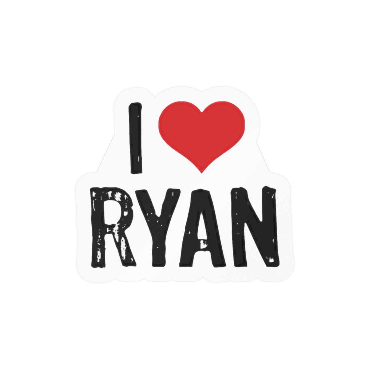 I Love Ryan Cute Sticker | Adorable Vinyl Decal for Fans - Official stickers merchandise