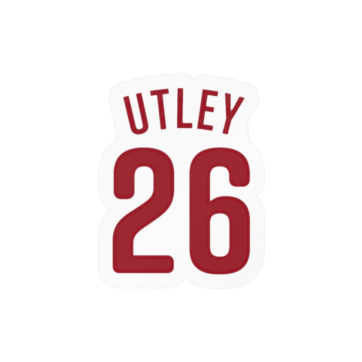 Chase Utley Bold Portrait Sticker | Phillies Baseball Vinyl Decal - Official stickers merchandise