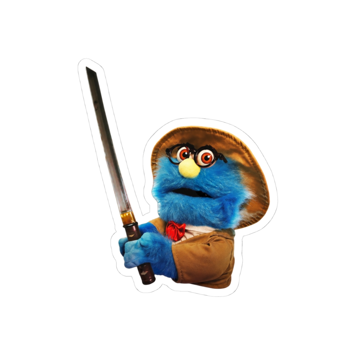 Professor Samurai Fusion Funny Academic Warrior Sticker - Official stickers merchandise