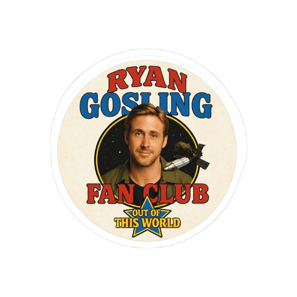 Ryan Gosling Project Hail Mary 90s Pixel Fan Club Sticker - Sci-Fi Nerd Decal - Official stickers merchandise