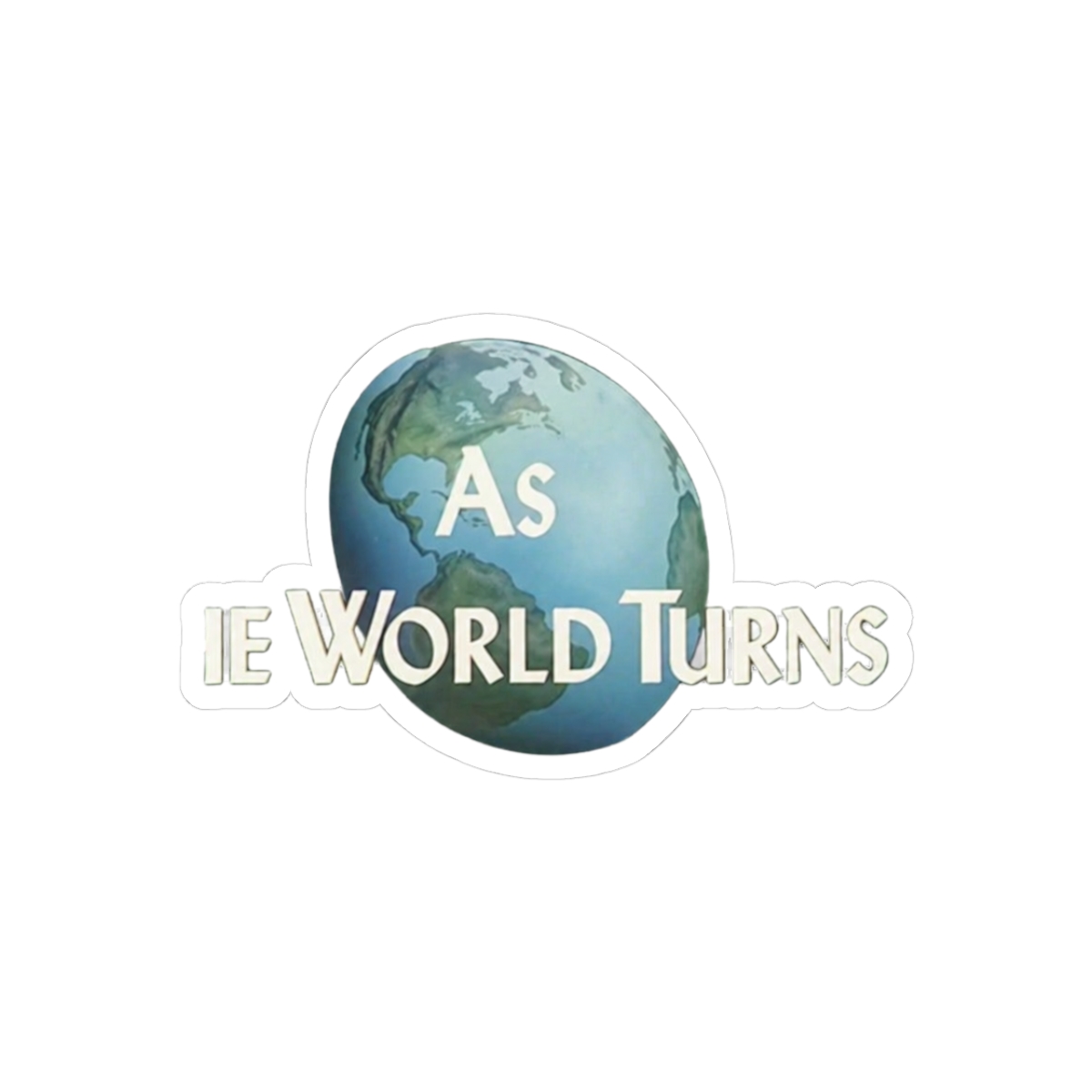 As The World Turns Colorful Titles Retro Soap Opera Sticker - Official stickers merchandise