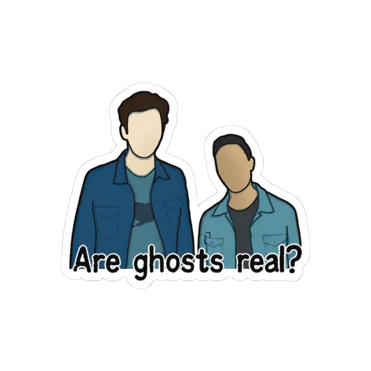 Are Ghosts Real? Funny Paranormal Question Vinyl Sticker Decal - Official stickers merchandise