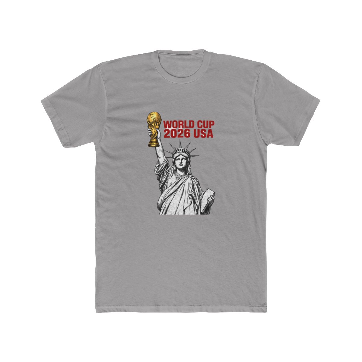 Statue of Liberty World Cup Trophy – USA 2026 Soccer Line Art Design T Shirt - Official t-shirts merchandise