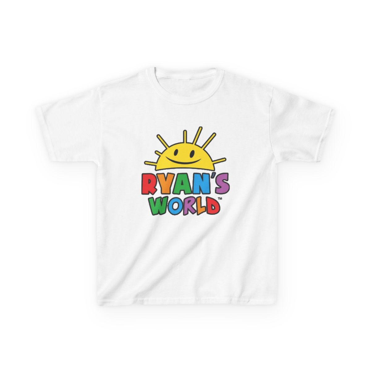 Ryan's World sun logo Kids Tee | colorful kids shirt, cartoon sunshine design | Ryan's World
